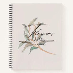 Cuaderno Plantas de acuarela elegantes y personalizadas