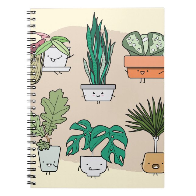 Cuaderno Plantas De Casa Cuta: Botánica Colorida. (Frente)