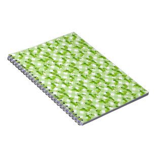 Cuaderno Plantas de guisantes hojas cuadros verdura comida