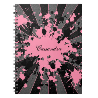 Cuaderno Plantas de pintura rosada que le ponen su nombre