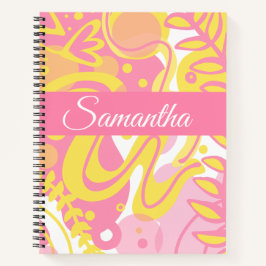 Cuaderno Plantas De Swirl Amarillas
