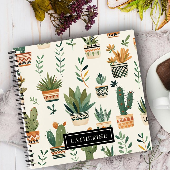 Cuaderno Plantas minimalistas protegidas personalizadas (Subido por el creador)