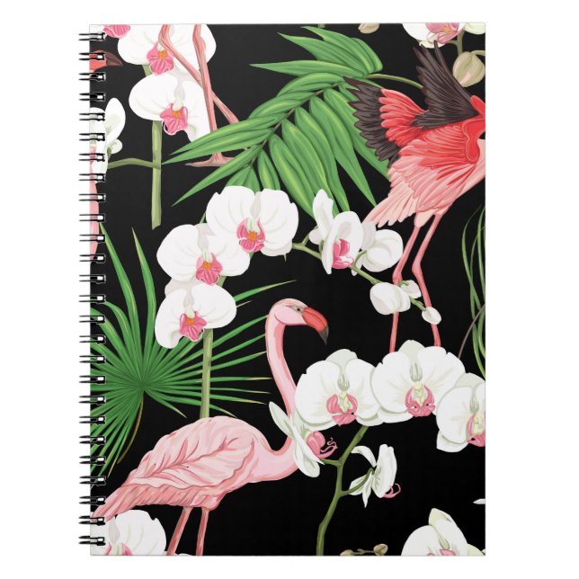 Cuaderno Plantas tropicales Aves Ilustracion de colores (Frente)