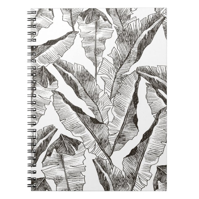Cuaderno Plantas tropicales con estampado de selva sin cost (Frente)