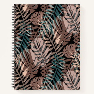 Cuaderno Plantas tropicales, selva, trópicos, beige, hojas
