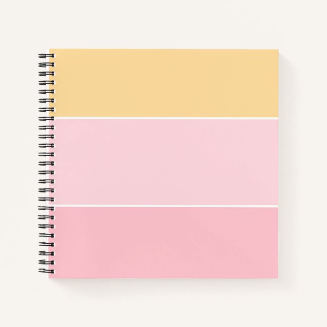 Cuaderno Plantilla a rayas rosa personalizada vainilla amar (Anverso)