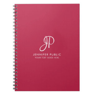Cuaderno Plantilla con monograma de color de moda Viva Mage