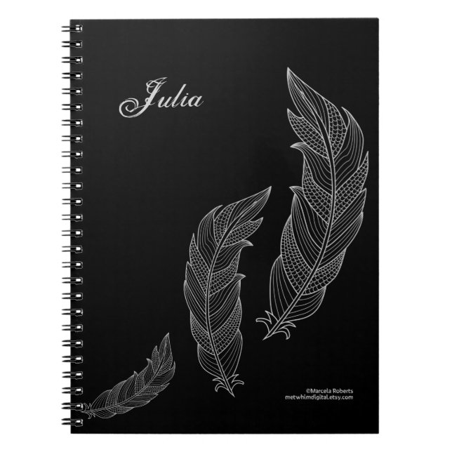 Cuaderno Plantilla conocida negra gris del esquema del arte (Frente)