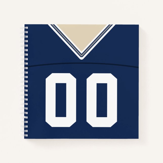 Cuaderno Plantilla de bloc de notas de Jersey de Fútbol de  (Anverso)