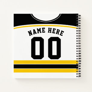 Cuaderno Plantilla de bloc de notas de Jersey de Hockey sob