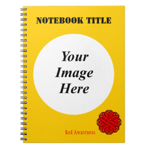 Cuaderno Plantilla de cinta de flores rojas por Kenneth Yon