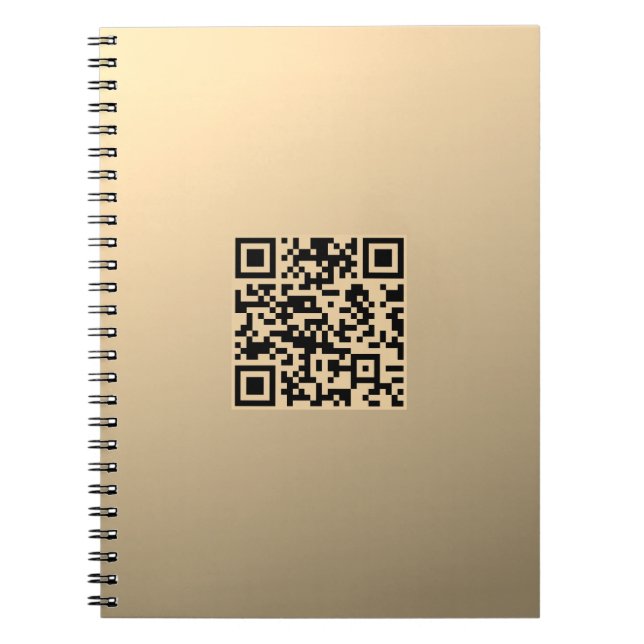 Cuaderno Plantilla de código QR editable al instante | Fals (Frente)