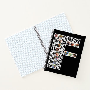 Cuaderno Plantilla de Collage de fotos de los mejores amigo