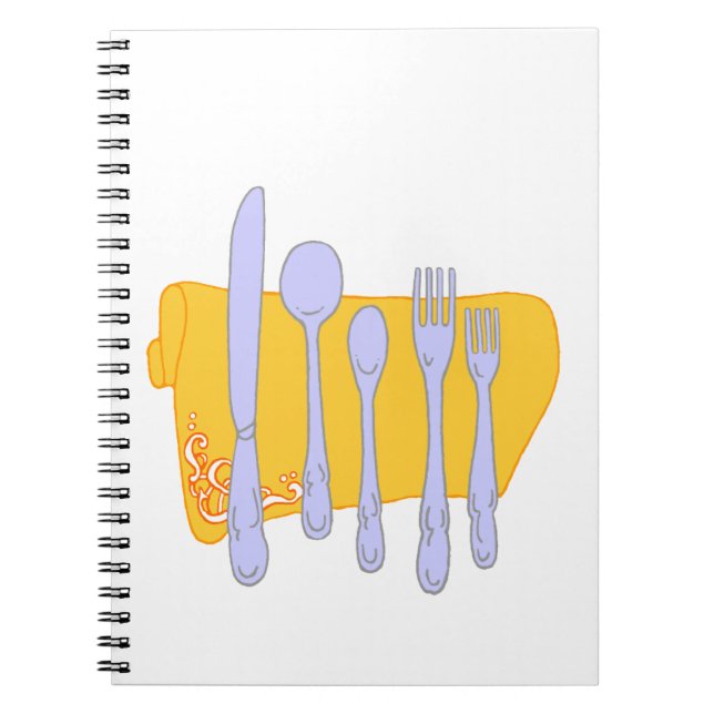 Cuaderno Plantilla de diseño de cocina de Dinnerware (Frente)