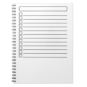 Cuaderno Plantilla de Estencil de Lista de Tareas Mínima