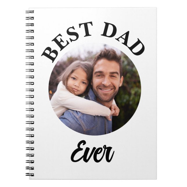 Cuaderno Plantilla de fotografía personalizada de Best Dad (Frente)