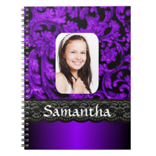 Cuaderno Plantilla de fotografía personalizada de encaje mo