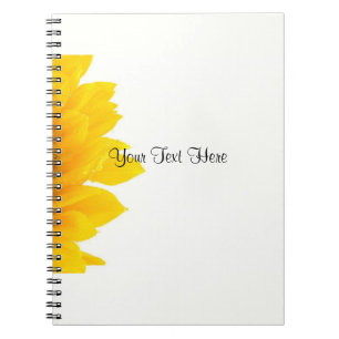 Cuaderno Plantilla de girasol hermoso
