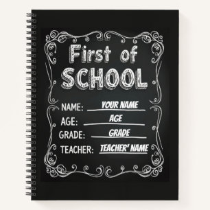 Cuaderno Plantilla de grado de edad de nombre personalizado