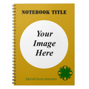 Cuaderno Plantilla de la cinta de opciones verde esmeralda 