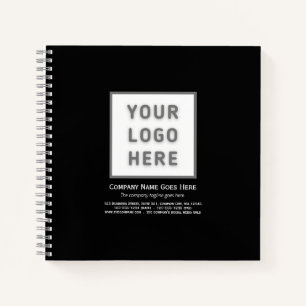Cuaderno Plantilla de logotipo de la empresa Simple Black B