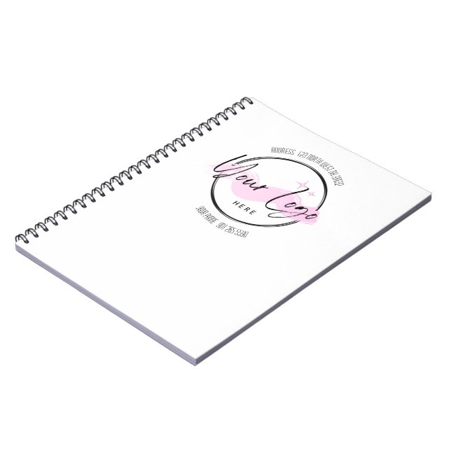 Cuaderno Plantilla de logotipo de negocios de personalizado (Lado Izquierdo)