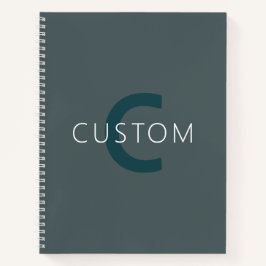 Cuaderno Plantilla de Monograma Personalizable con Estilo