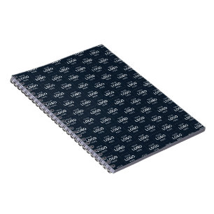 Cuaderno Plantilla de nombre personalizable con logotipo aq