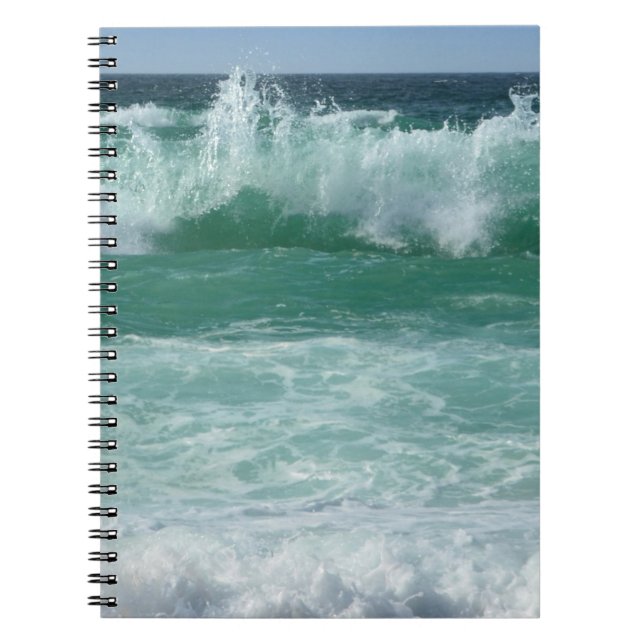 Cuaderno Plantilla de olas de playa de moda (Frente)