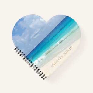 Cuaderno Plantilla de oleaje de paisaje marino de naturalez