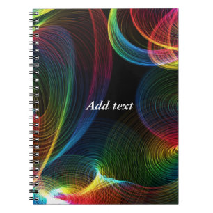 Cuaderno Plantilla de Swirls abstracta