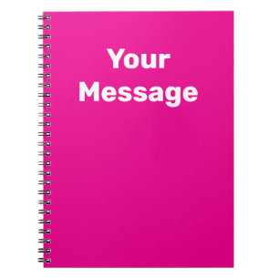 Cuaderno Plantilla de texto de nombre blanco rosa oscuro Ha