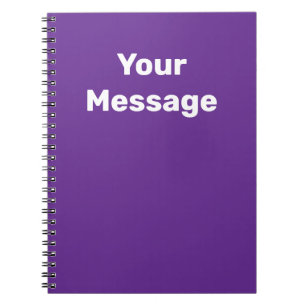 Cuaderno Plantilla de texto de nombre morado y blanco Hazlo