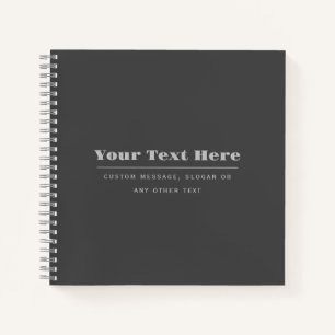 Cuaderno Plantilla de texto retro-moderna editable Gris o