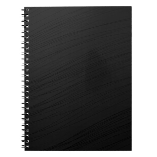 Cuaderno Plantilla de textura de fondo negro (Frente)