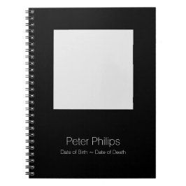 Cuaderno Plantilla Libro de invitado Funeral Añadir imagen