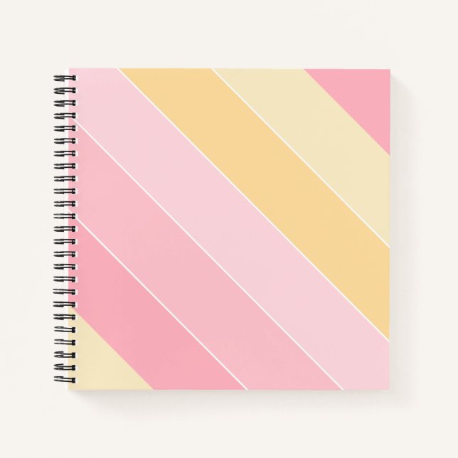 Cuaderno Plantilla moderna de moda rosa vainilla amarillo b (Anverso)