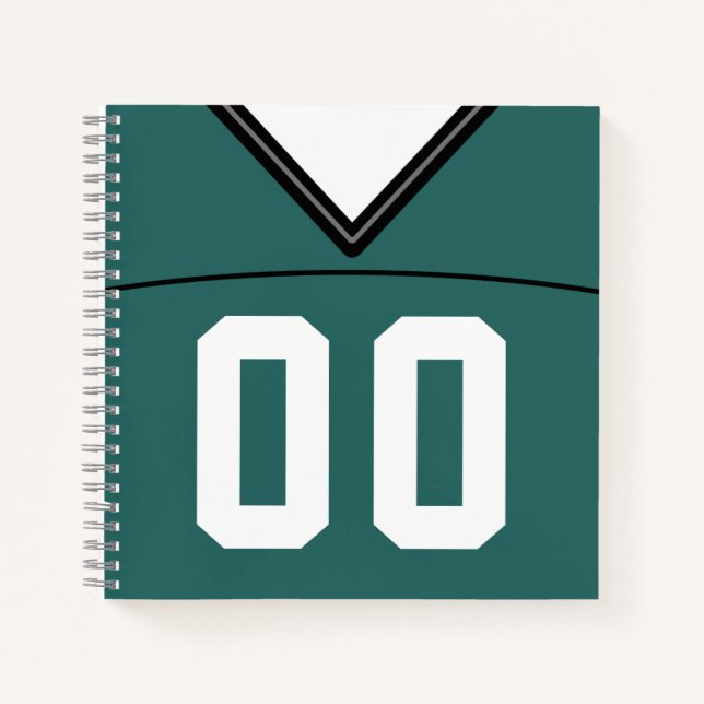 Cuaderno Plantilla para bloc de notas de Jersey de personal (Anverso)