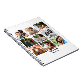 Cuaderno Plantilla personalizada de 9 Collages de fotos par