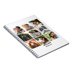 Cuaderno Plantilla personalizada de 9 Collages de fotos par