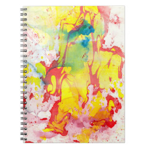 Cuaderno Plantilla verde azul amarillo rojo moderno de moda