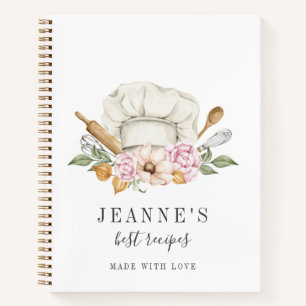 Cuaderno Plantillas de recetas de herramientas de acuarela