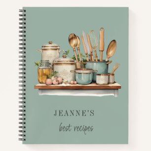 Cuaderno Plantillas de recetas de panadería para el chef de