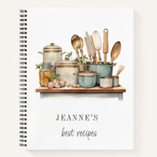 Cuaderno Plantillas de recetas de panadería para el chef de