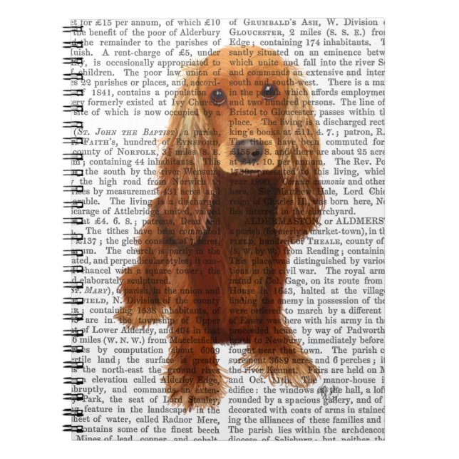Cuaderno Plata de Cocker Spaniel (Frente)
