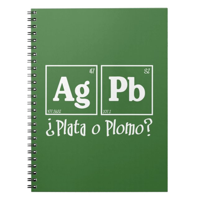 Cuaderno Plata o plomo (Frente)