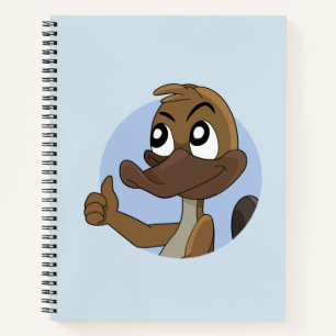 Cuaderno Platypus dando pulgares hacia arriba personalizado