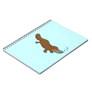 Cuaderno Platypus pato-cargado en cuenta natación linda