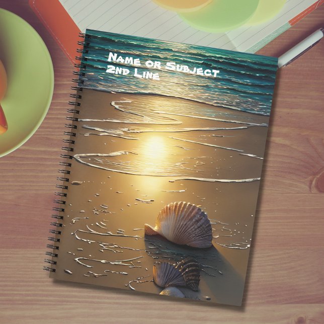 Cuaderno Playa al atardecer con conchas (Subido por el creador)