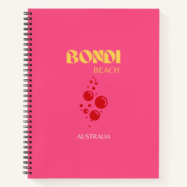 Cuaderno Playa Bondi, rosa (Anverso)